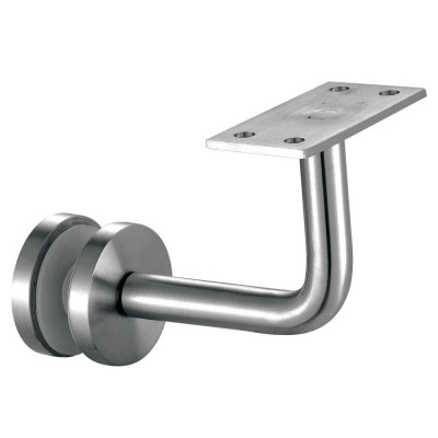 Stainless Steel Hardware Accessories Adjustable Handrail Brackets Mounting To Glass