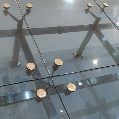 yongsheng stainless steel Glass Spider Fitting Glass curtain wall holder routel 4 legs system spider connection