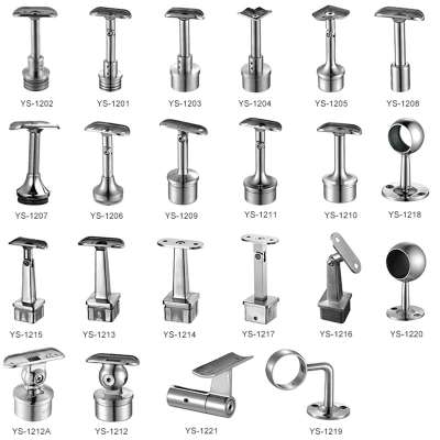 High Quality Polished Stainless Steel Stair Railing Adjustable Post Pipe Saddle Handrail Brackets