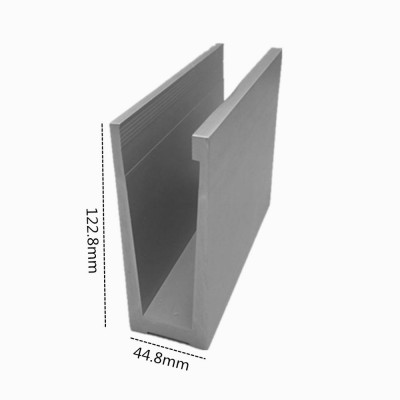 Frameless Aluminum Glass Railing Base Shoe  For 16 to 20mm Glass